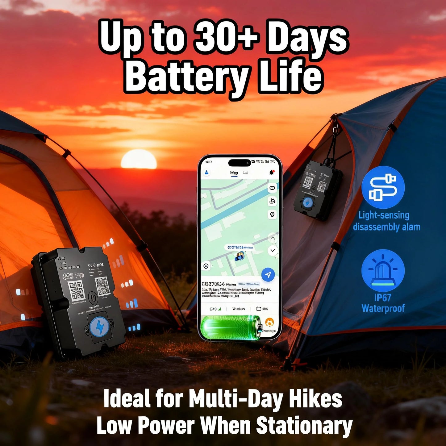 GPS Tracker for Hiking Backpacking Outdoor Adventures Real Time Tracking SOS Emergency 4G Global Portable Waterproof Device Subs