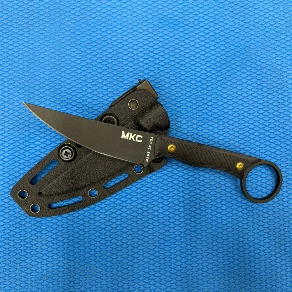 MKC Fixed Blade Knife Camping Outdoor Survival Straight Knife EDC Mountaineering Hiking Jungle Multi-purpose Tool with K Sheath