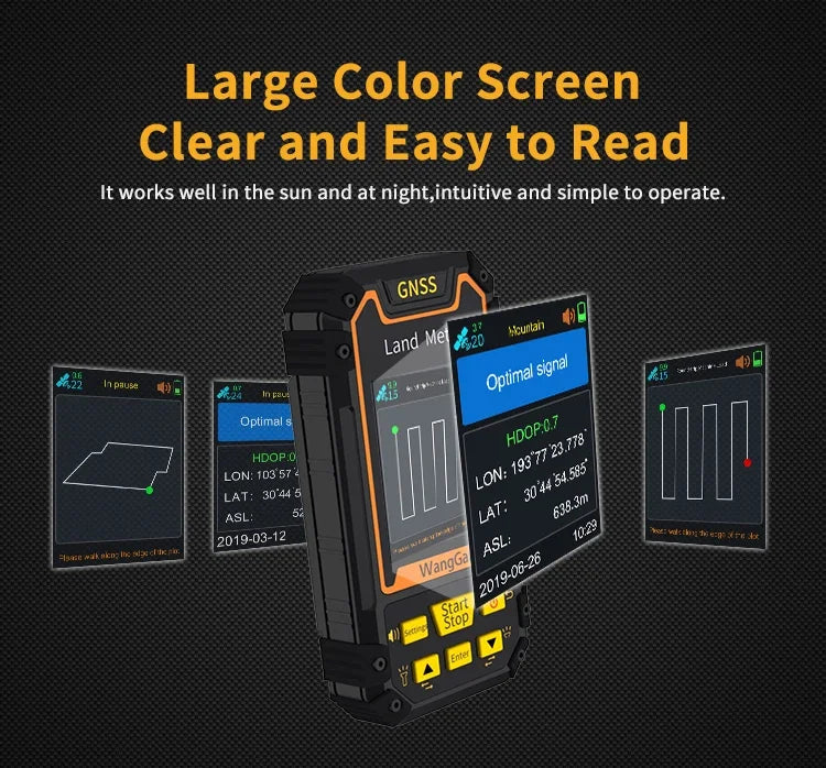 Land Meter S4 Color Screen GPS Land Meter Surveying Machine Professional GNSS Receiver Area Measurement Land Measure Meter