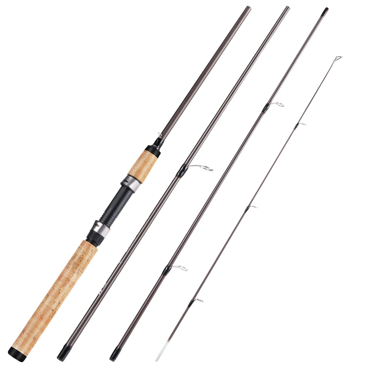 Sougayilang 2.1m Lure Fishing Rod Carbon Fibre Bass Trout Rods Cork Handle Spinning Casting Fishing Rods for Freshwater Fishing