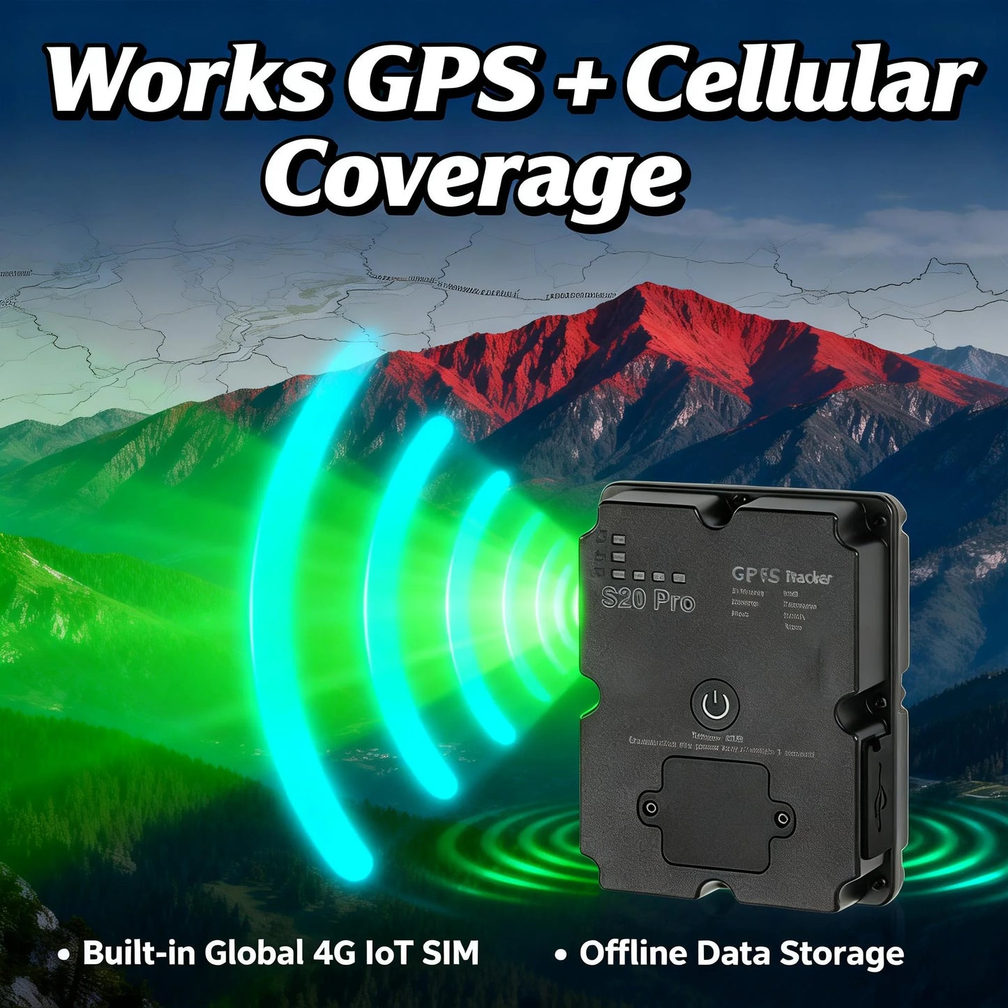 GPS Tracker for Hiking Backpacking Outdoor Adventures Real Time Tracking SOS Emergency 4G Global Portable Waterproof Device Subs