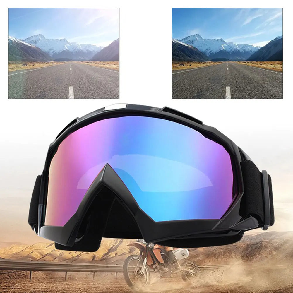 Skiing Eyewear Motorcycle Glasses Windproof Cycling Sun Anti-Fog Protective Goggles UV Protection for Winter Outdoor Sport