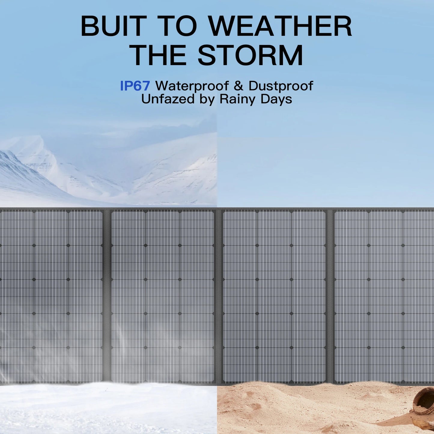 MHPOWOS 400W Portable Solar Panel 31 V Foldable Solar Panels Charger with 7 in 1 Solar Cable for Camping , Outdoor, Powerstation