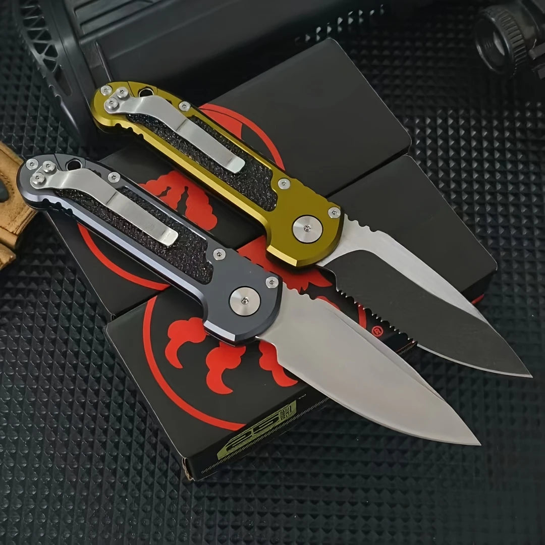 LUDT Gen III Quick-Open Pocket Folding Knife Outdoor Camping Knife Multi-Purpose EDC Tool for Survival Fishing Everyday Carry